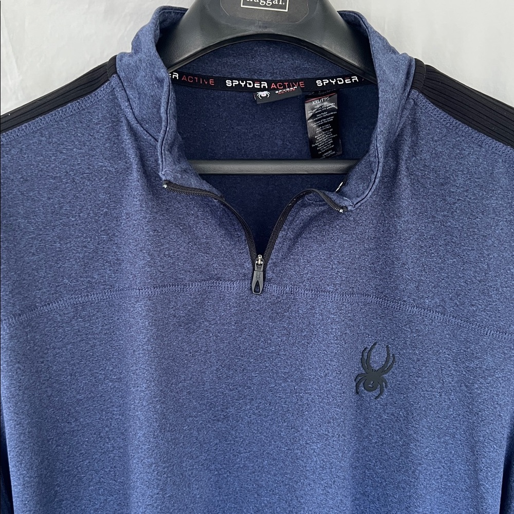 Spyder Navy Medium weight Quarter-Zip Pullover. Men’s XXL